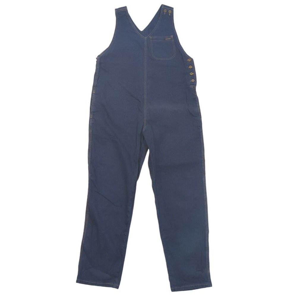 Vtg 90's Calvin Klein Women's L Denim Overalls Made In USA Hip Hop Streetwear